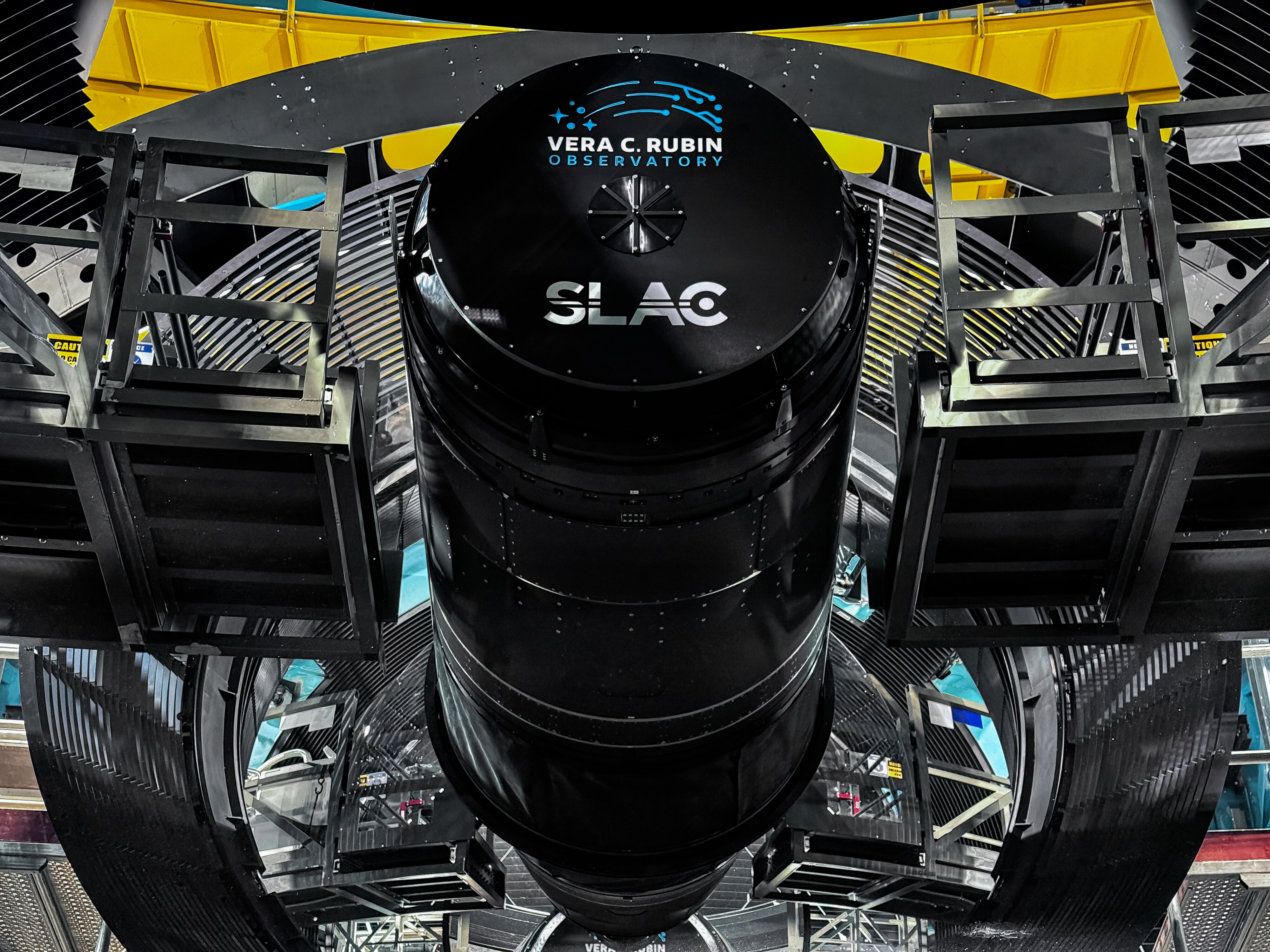 The camera mounted on the Simonyi Survey Telescope